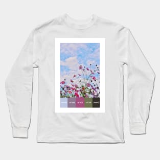 Wildflower Power Color Palette [Rectangles] Long Sleeve T-Shirt